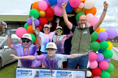 Ridgway Rentals Sponsor Ysgol Llansantffraid Colour Explosion Run